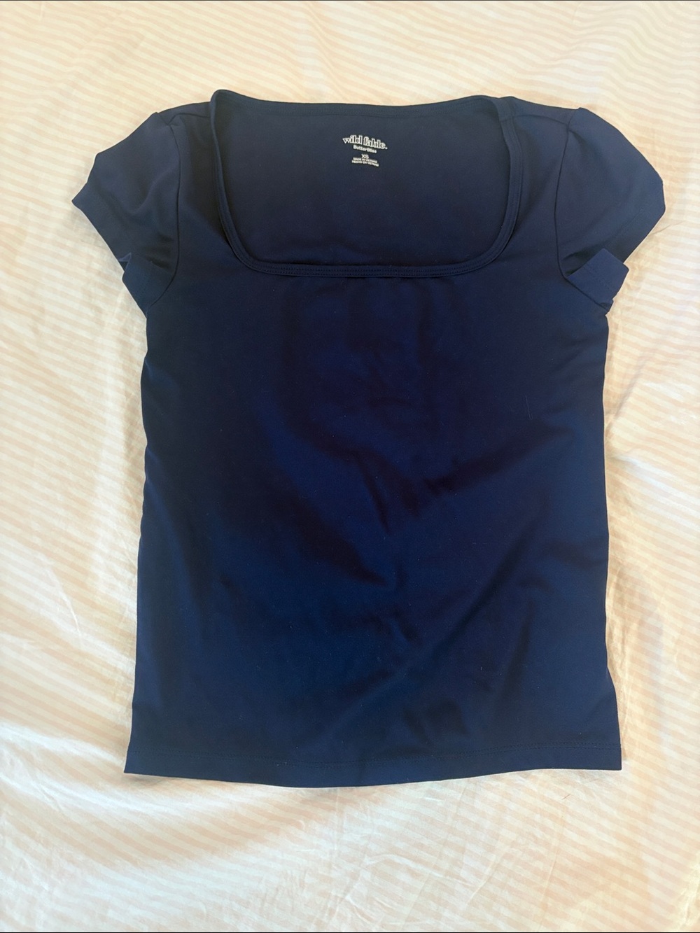 🍎 wild fable Navy Square-Neck Short Sleeve Tee